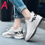 Breathable Light Running Shoes White Pink