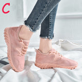 Breathable Light Running Shoes White Pink